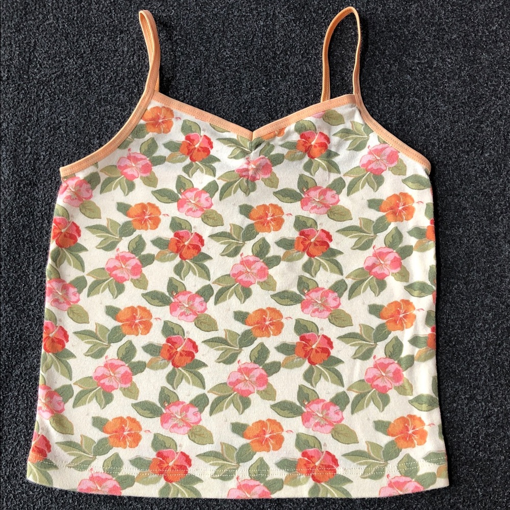 Gymboree Aloha Wahine 100% Cotton Floral Camisole Size 5-6
